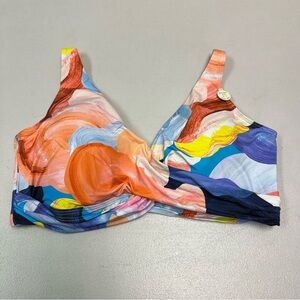 Artesands Women’s Colorful Delacroix Bikini Top Size 18 (Multifit Cup D-G)